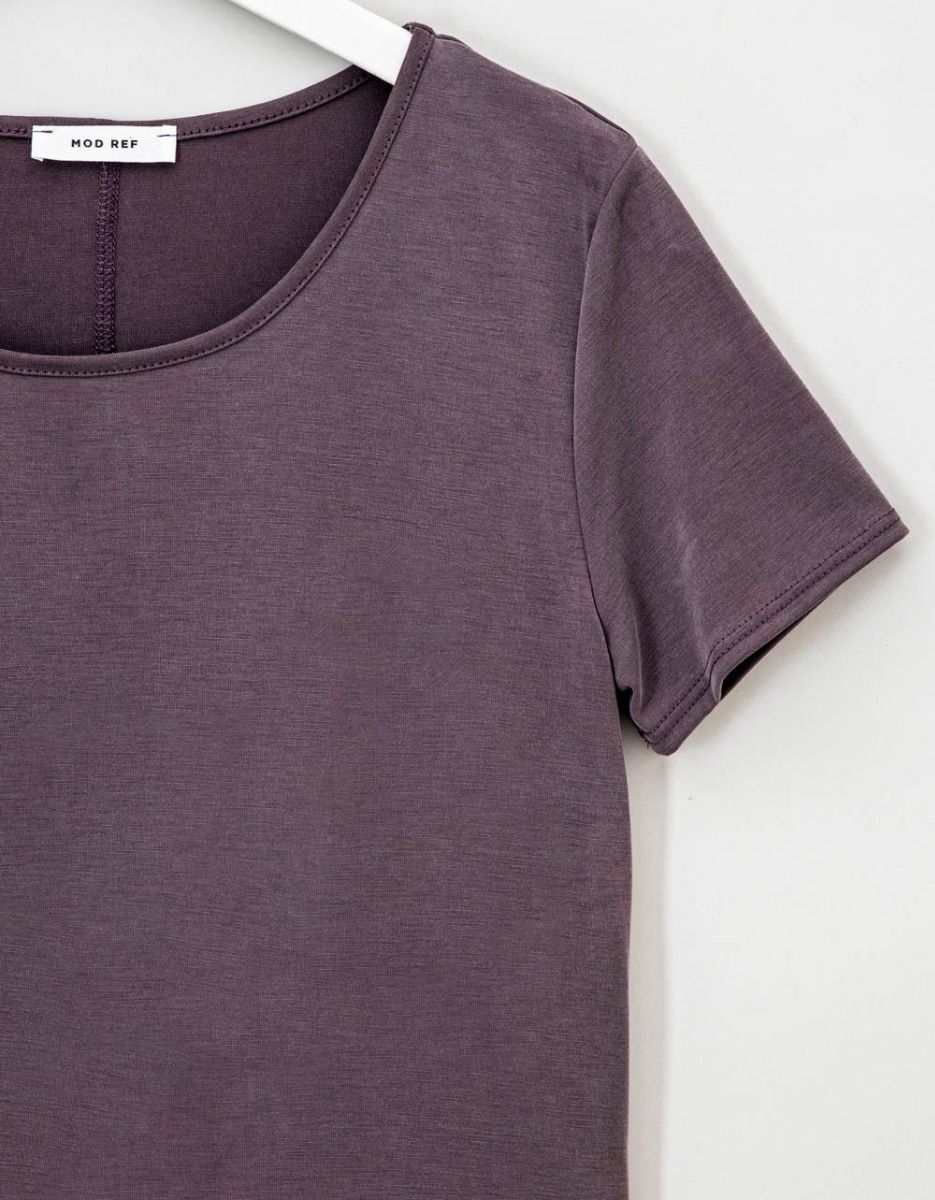 Scoop Tee in Dusty Plum_1