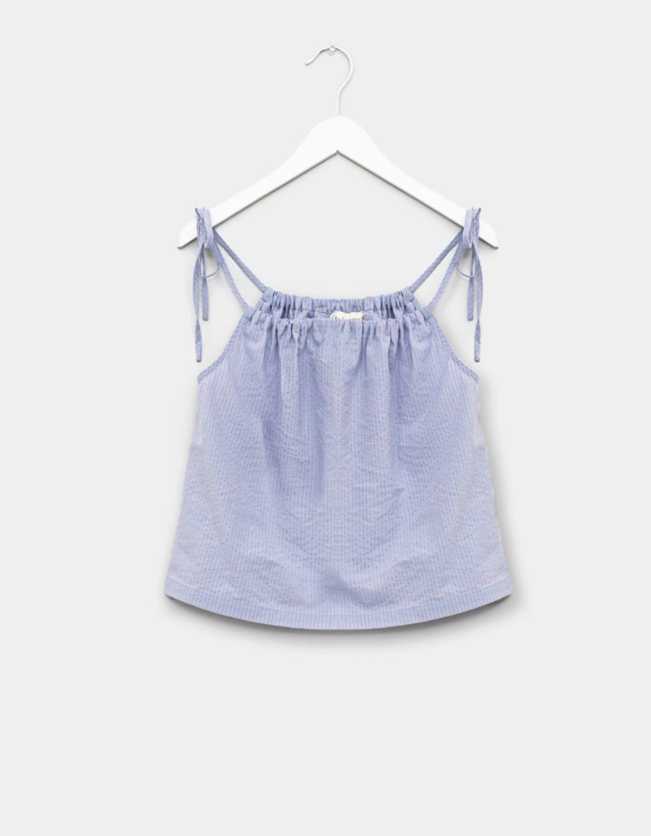 Shiloh Tie Top in Blue_0
