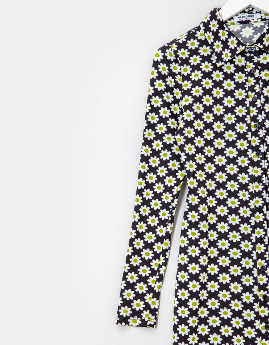 Sixties Flower Shirtdress_5