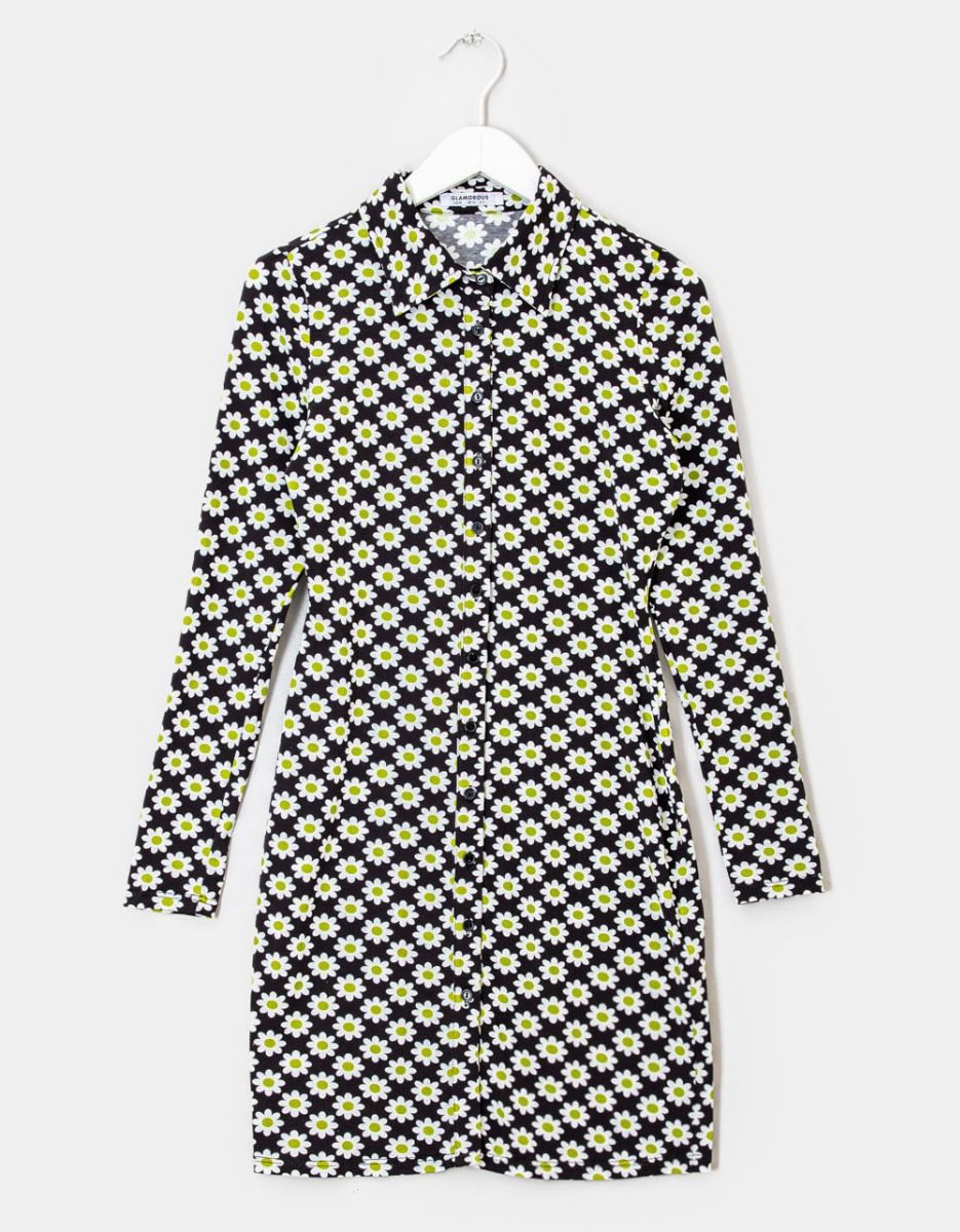 Sixties Flower Shirtdress_0