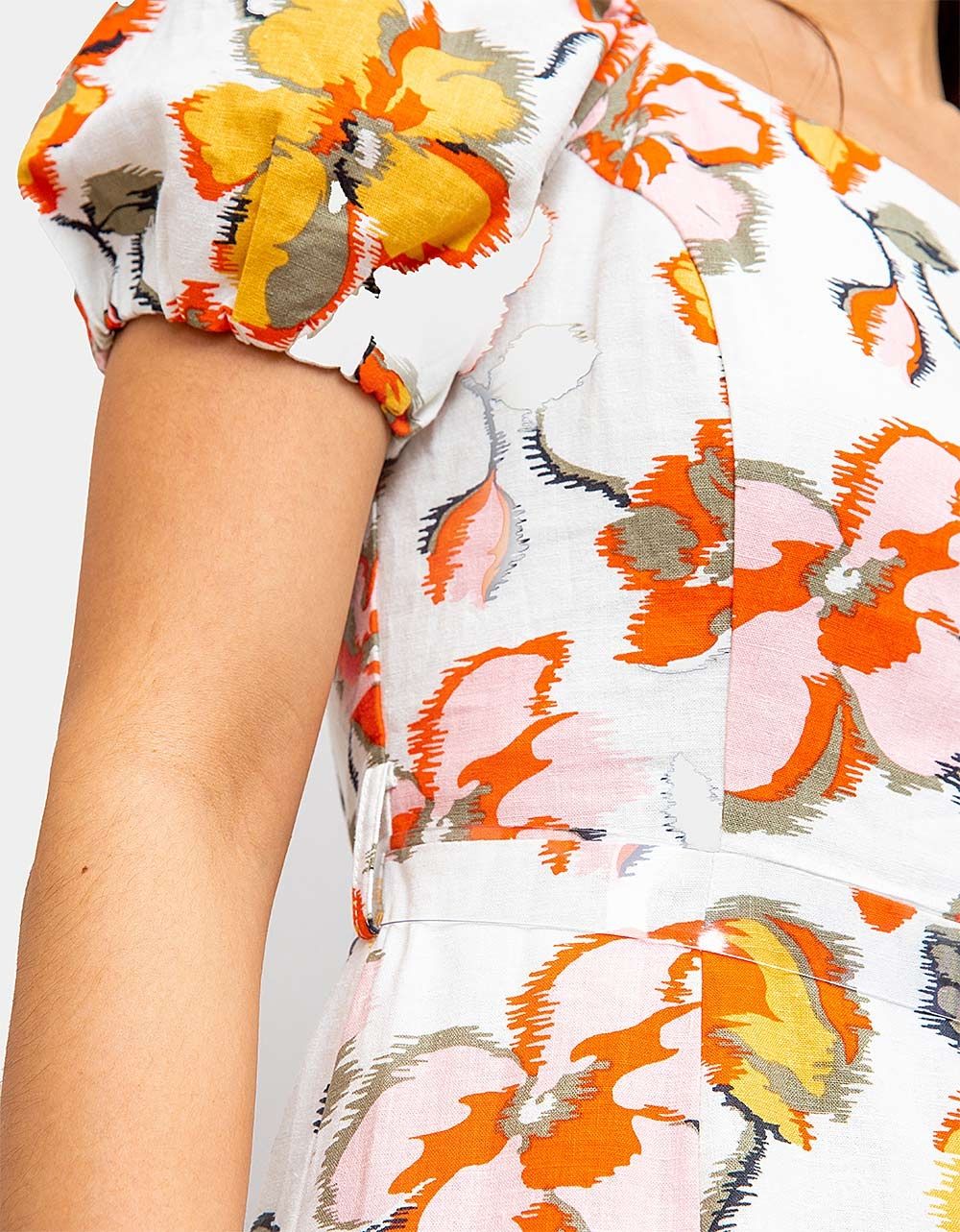 Sketch Flower Midi Dress_5