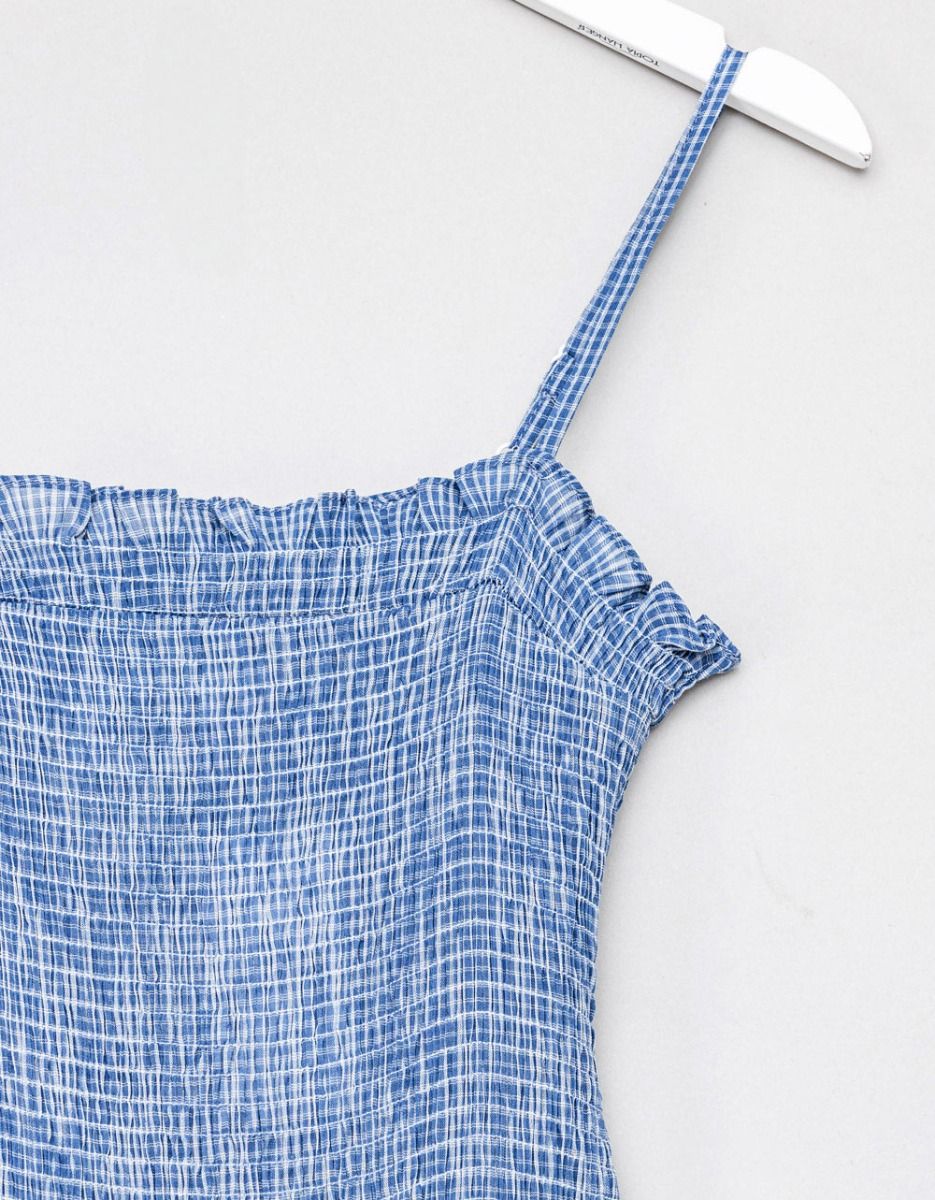 Smocked Check Maxi_2