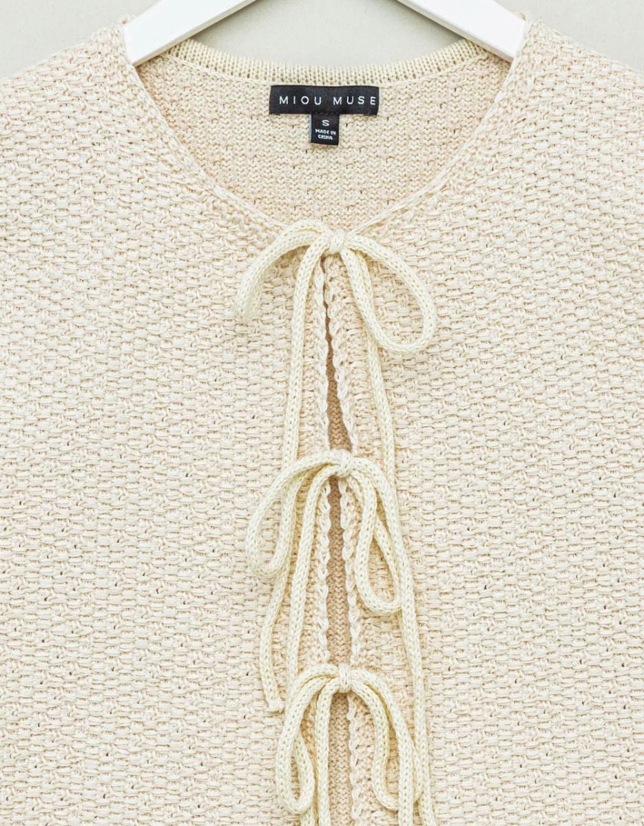 Sonya Tie Vest in Cream_5