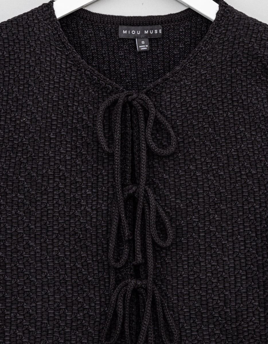 Sonya Tie Vest in Noir_2