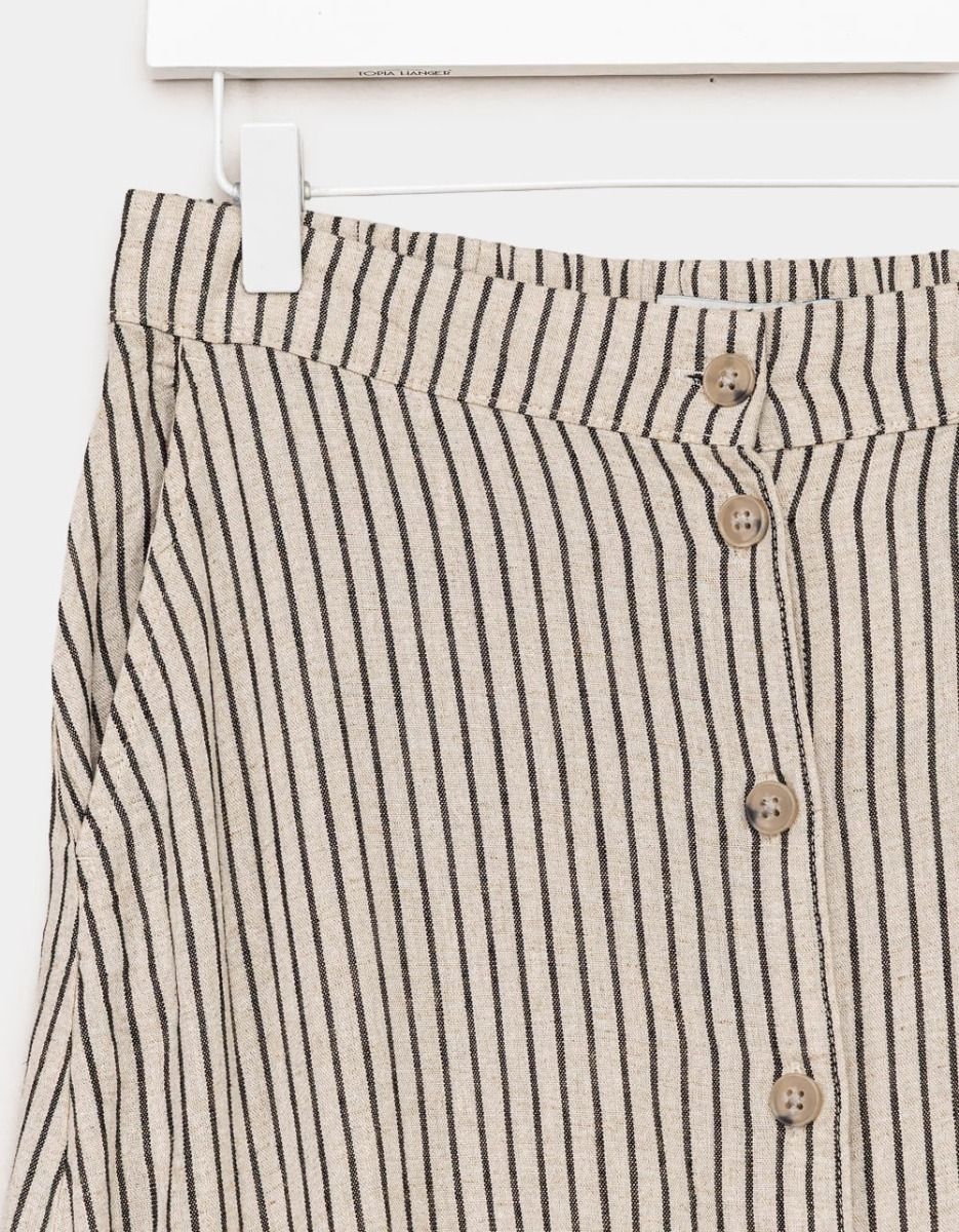Stripe Button Skirt_2
