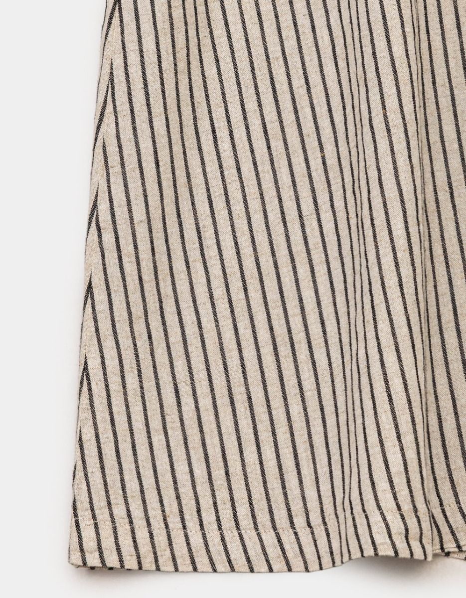 Stripe Button Skirt_1