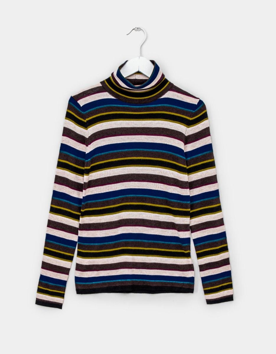 Stripe Carmelite Turtleneck_0