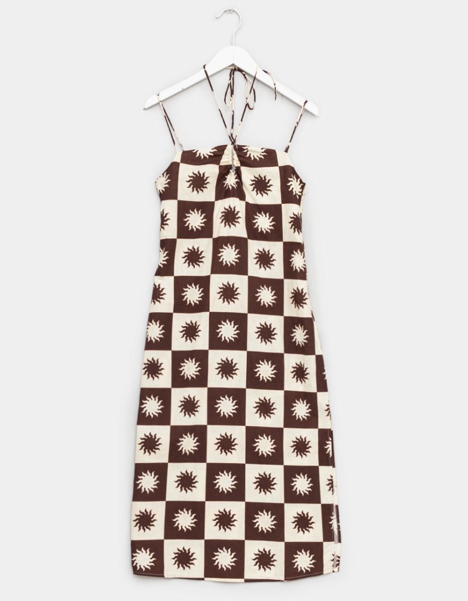 Sun Print Midi Dress_0