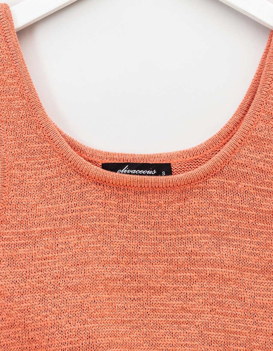 Sunny Knit Tank in Coral_4