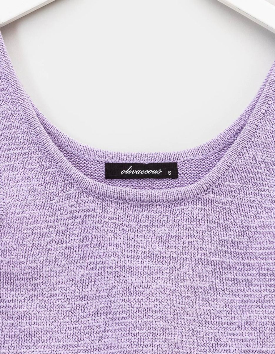 Sunny Knit Tank in Purple_5