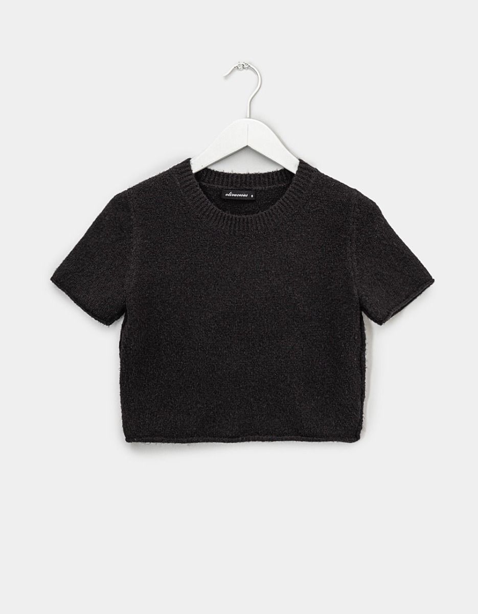 Sweater Tee in Black_0