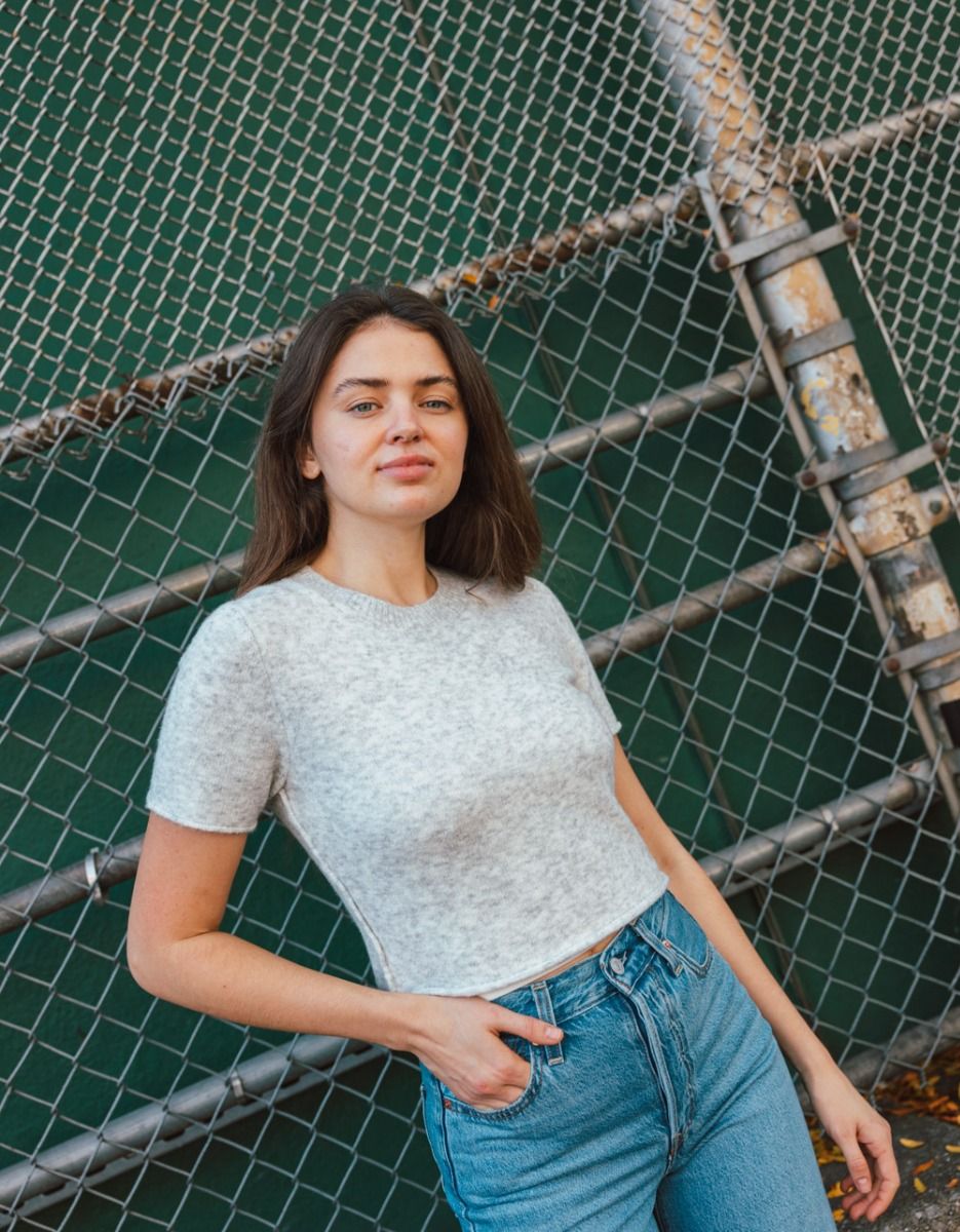 Sweater Tee in Heather Grey_1