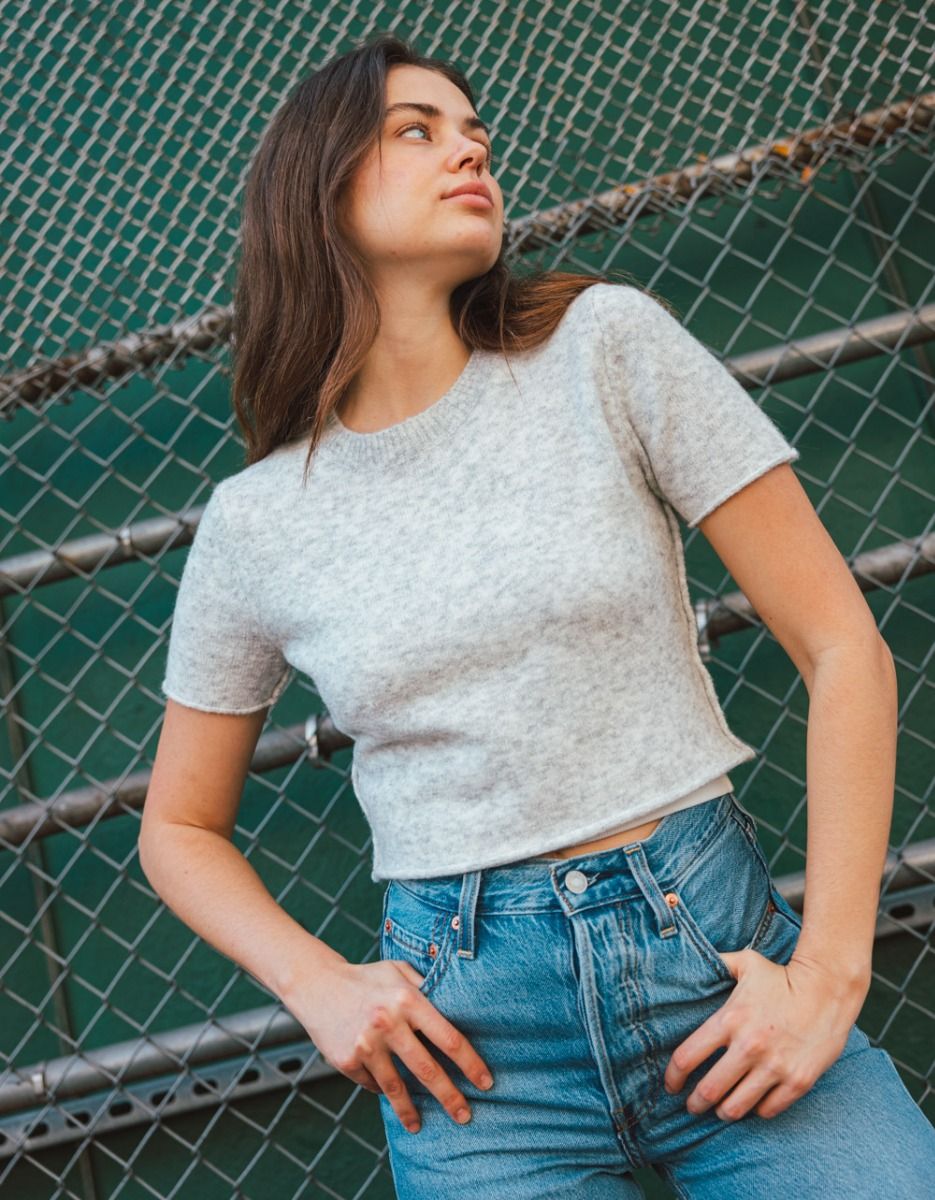 Sweater Tee in Heather Grey_3