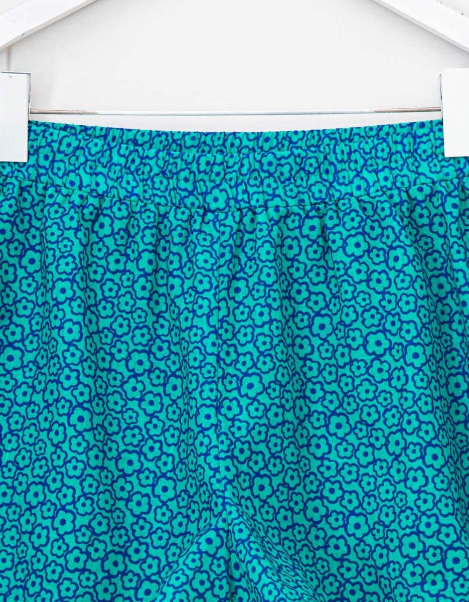 Teal Daisy Shorts_5