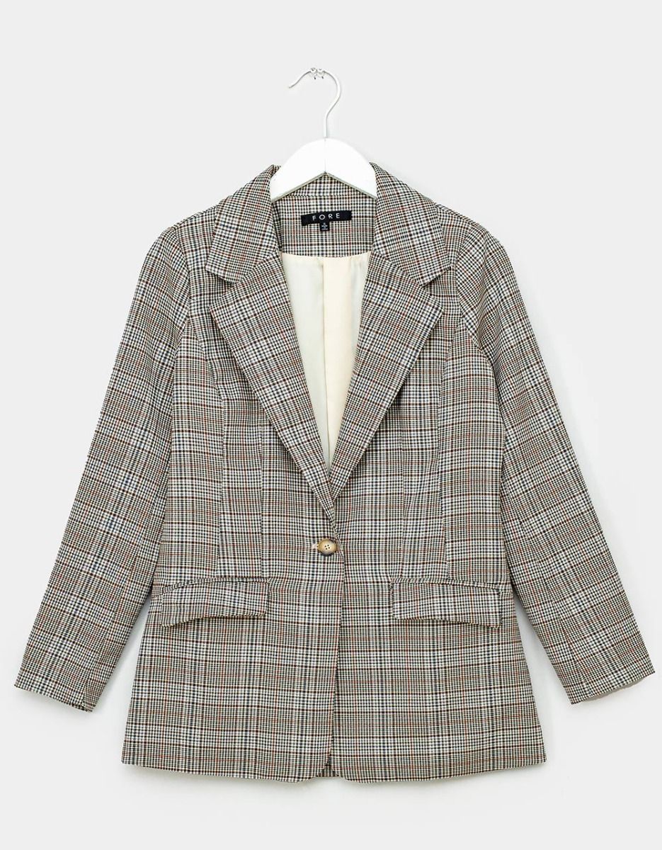 Tess Plaid Blazer_0