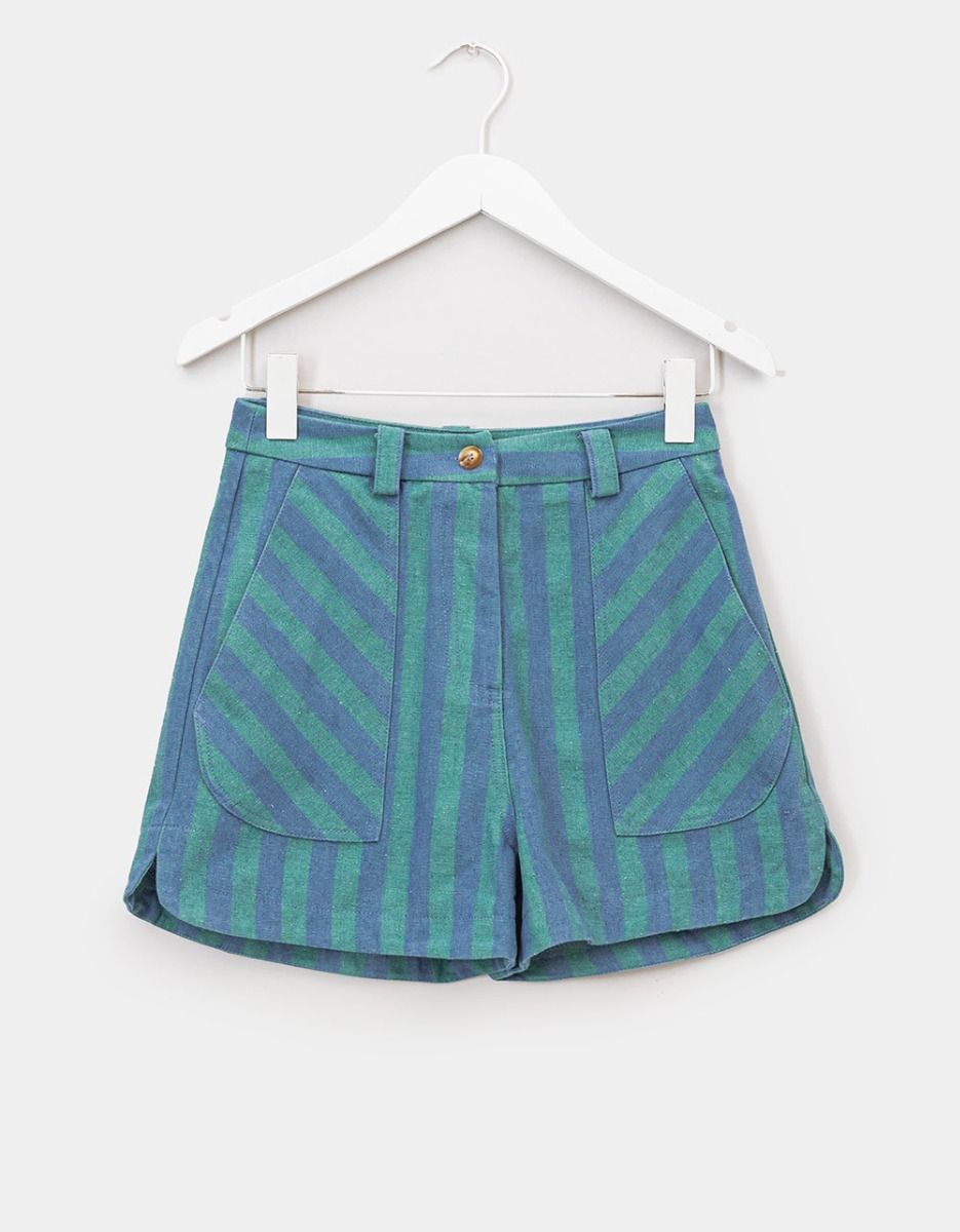 Tiffany Stripe Shorts_0
