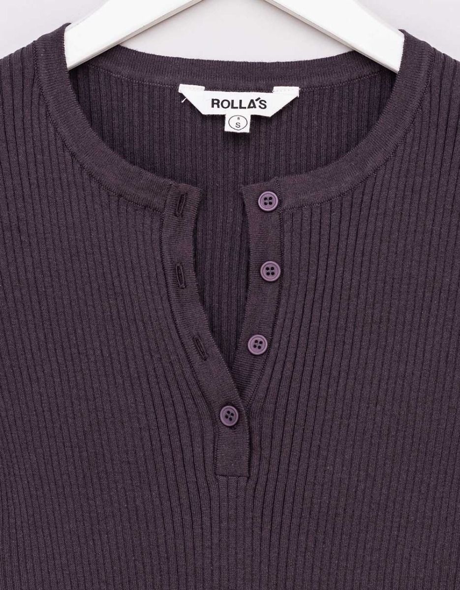 Tight Rib Top in Faded Black_2