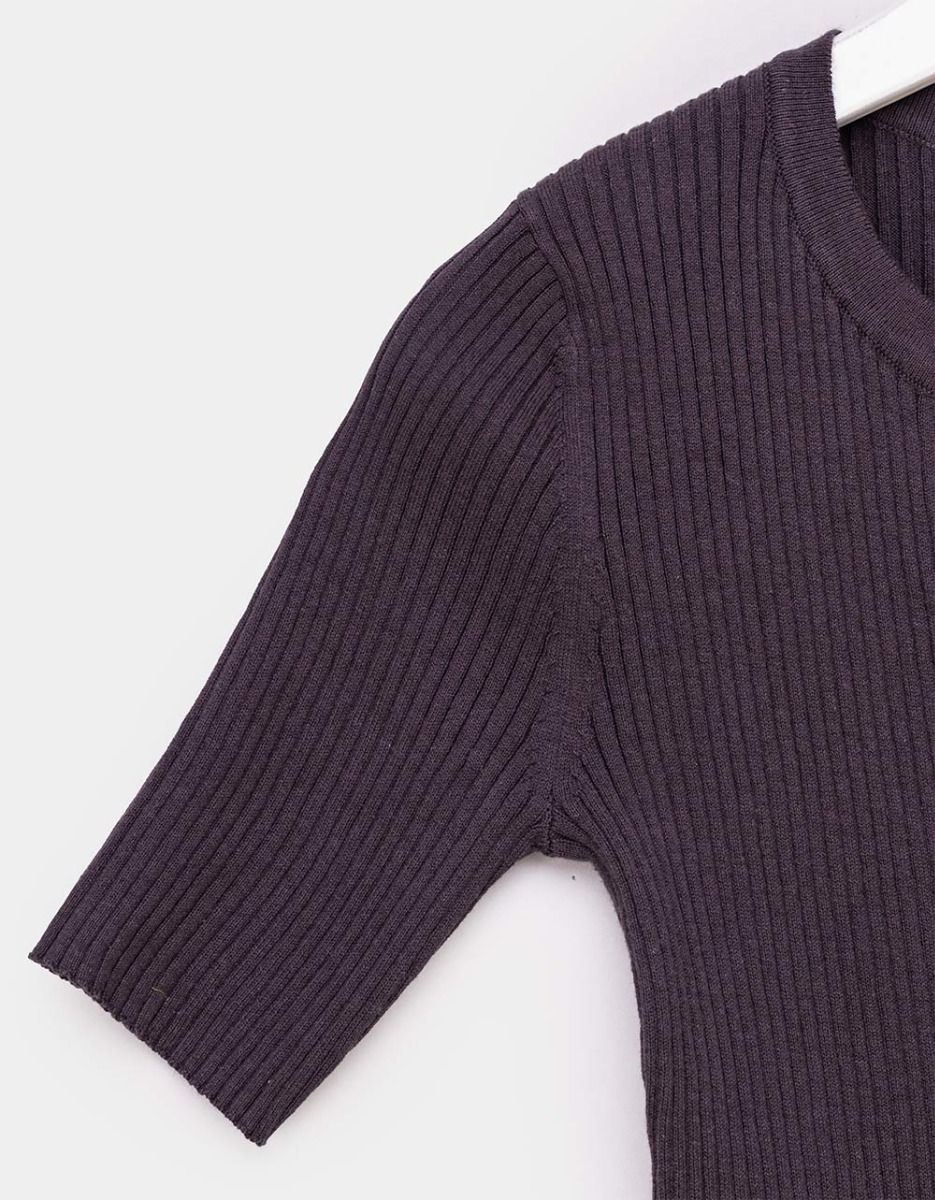 Tight Rib Top in Faded Black_3