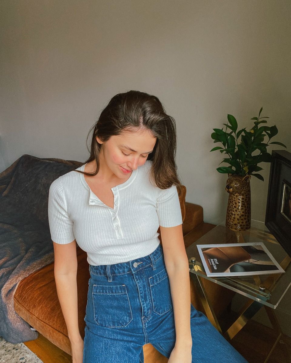 Tight Rib Top in White_5