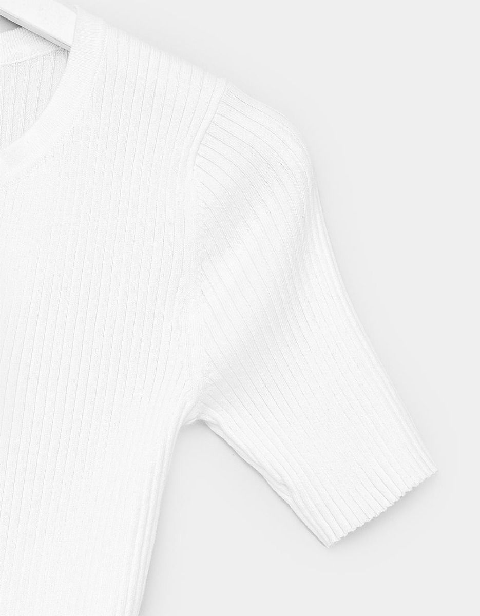 Tight Rib Top in White_3