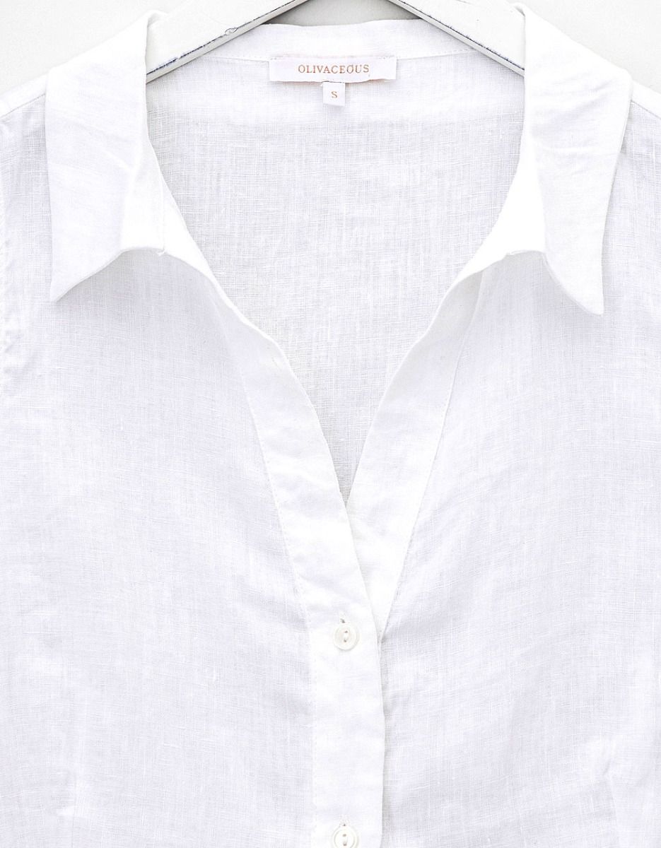 Till Linen Vest in Ivory_5