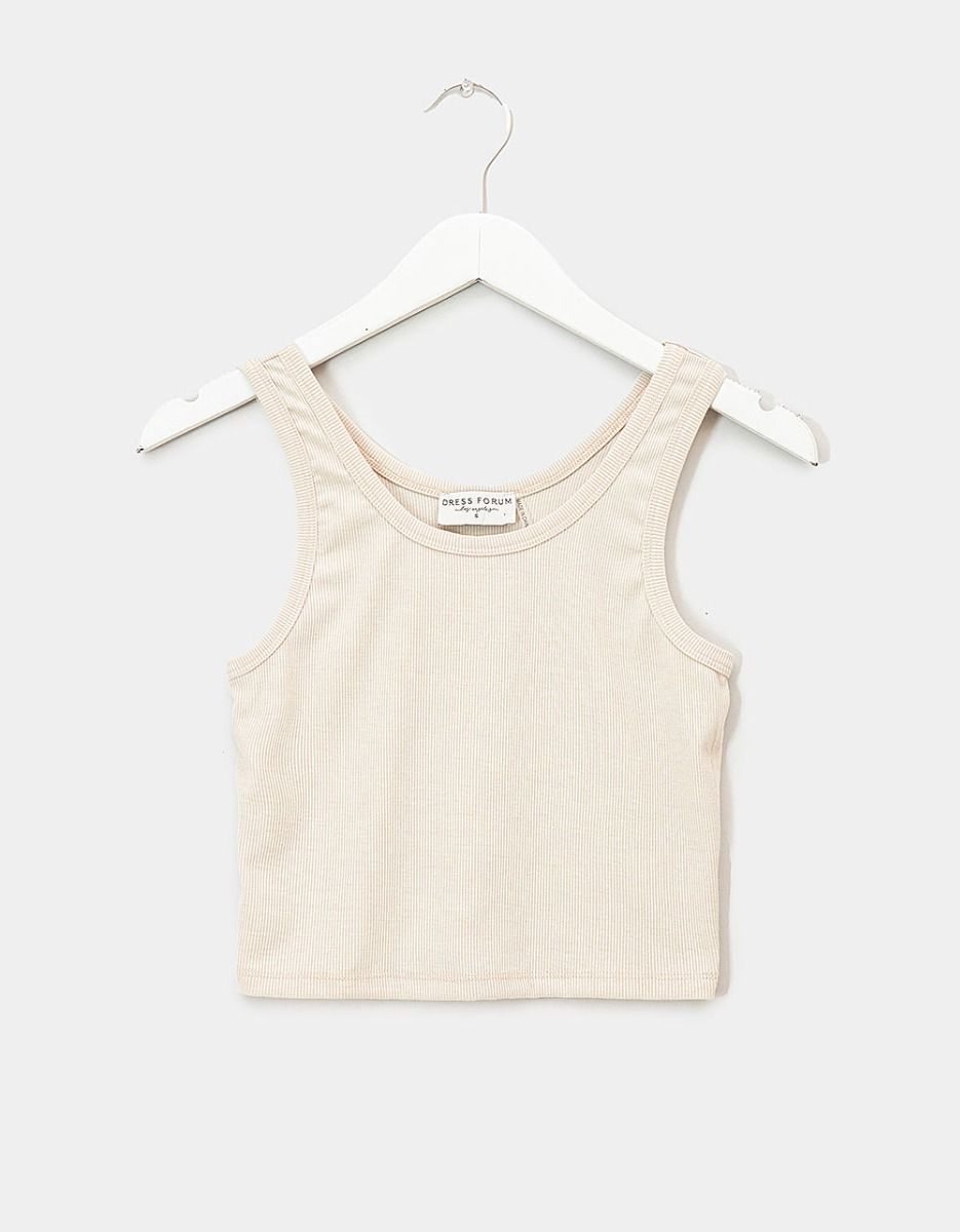 Tilly Scoop Tank in Cream_0