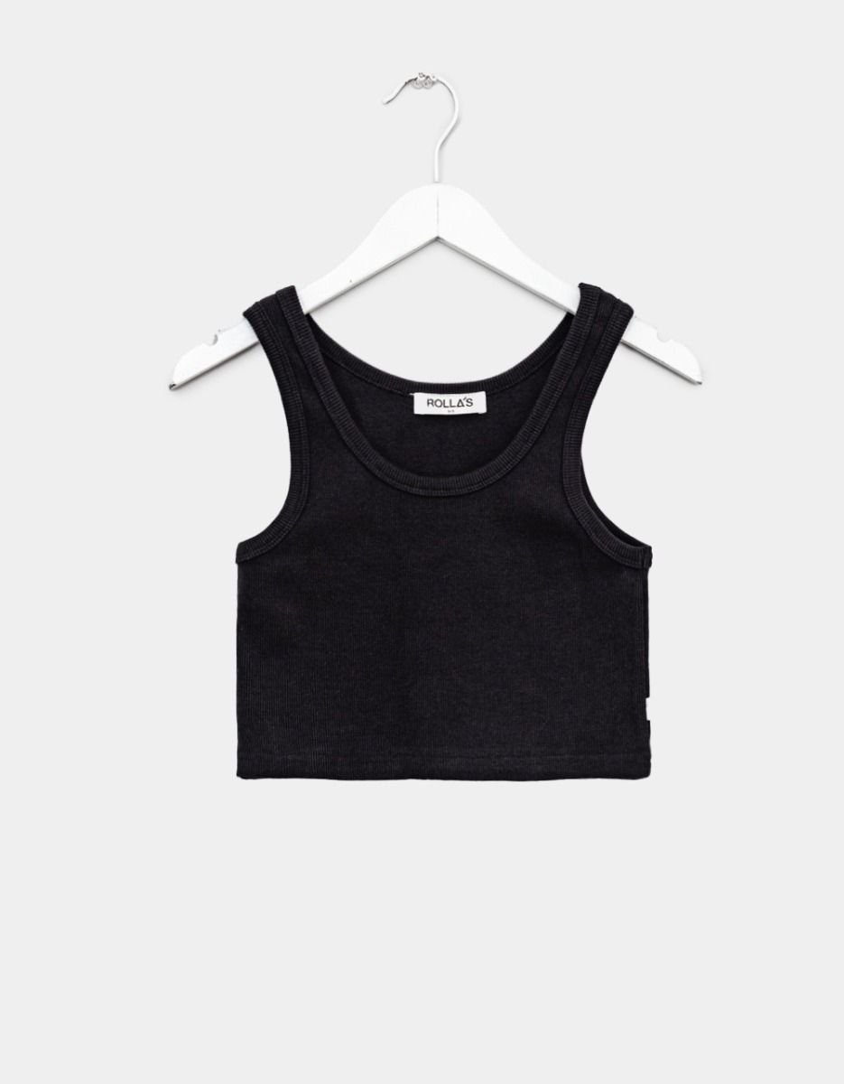 Toni Rib Tank in Black_0