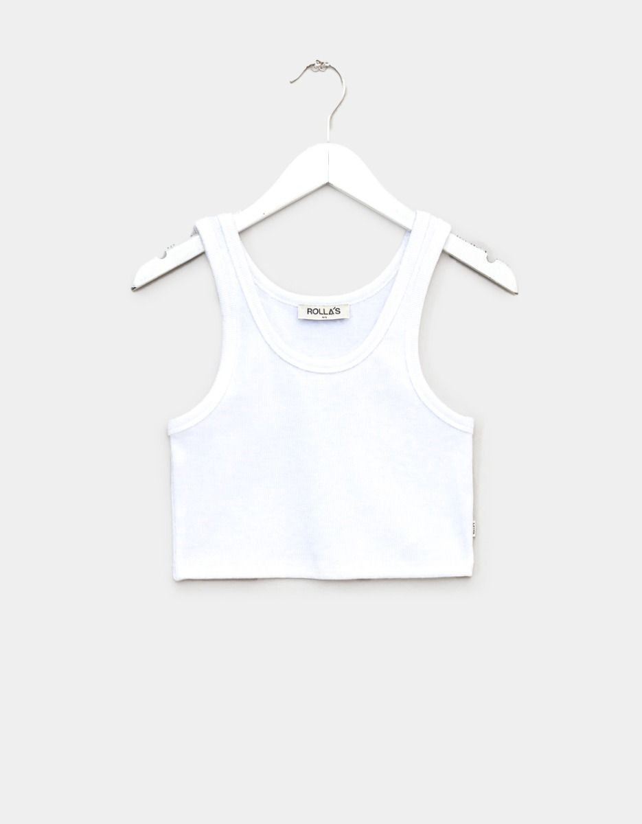 Toni Rib Tank in White_0