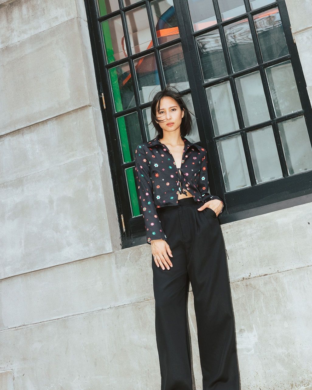 Trippy Print Tie Top_5