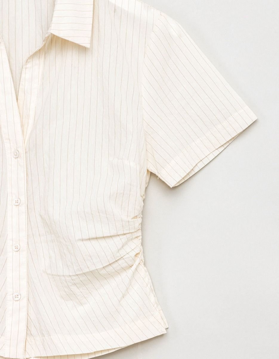 Valeria Pin Shirt in Cream_2