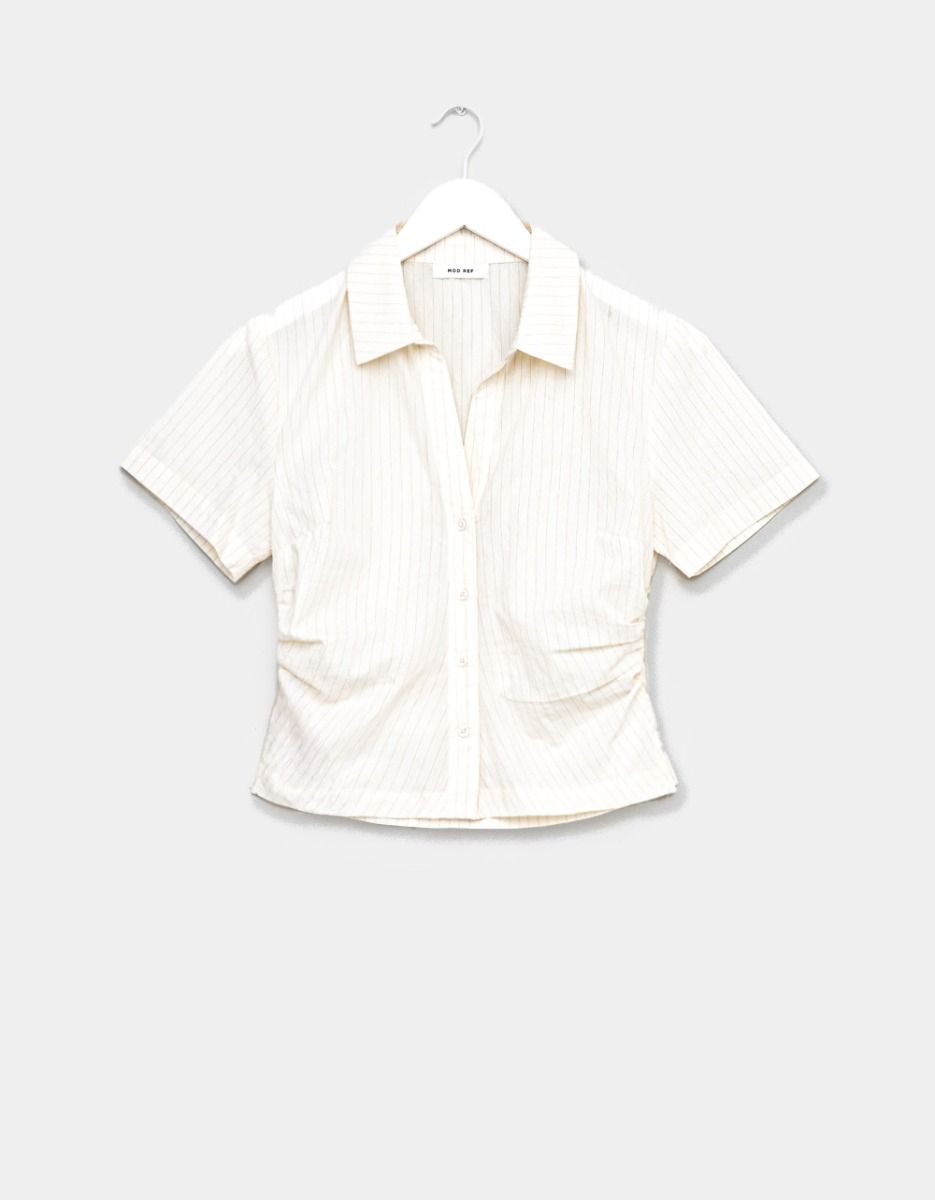 Valeria Pin Shirt in Cream_0