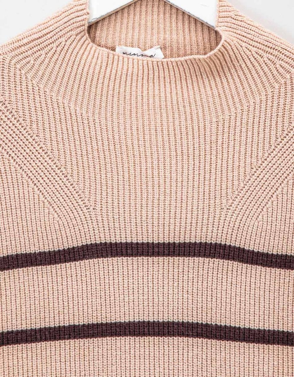 Verona Stripe Sweater in Beige_5