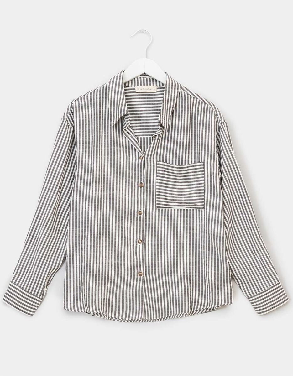 Vincent Button Down in Black_0