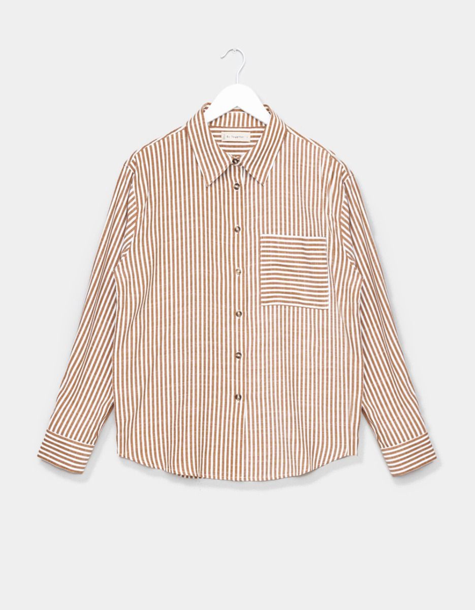 Vincent Button Down in Brown_0