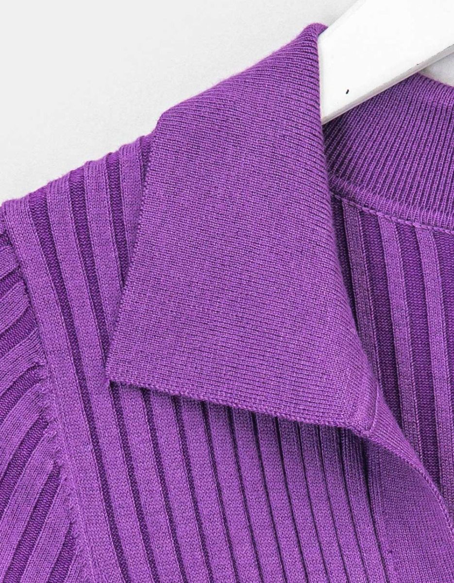 Violet Split Collar Dress_7