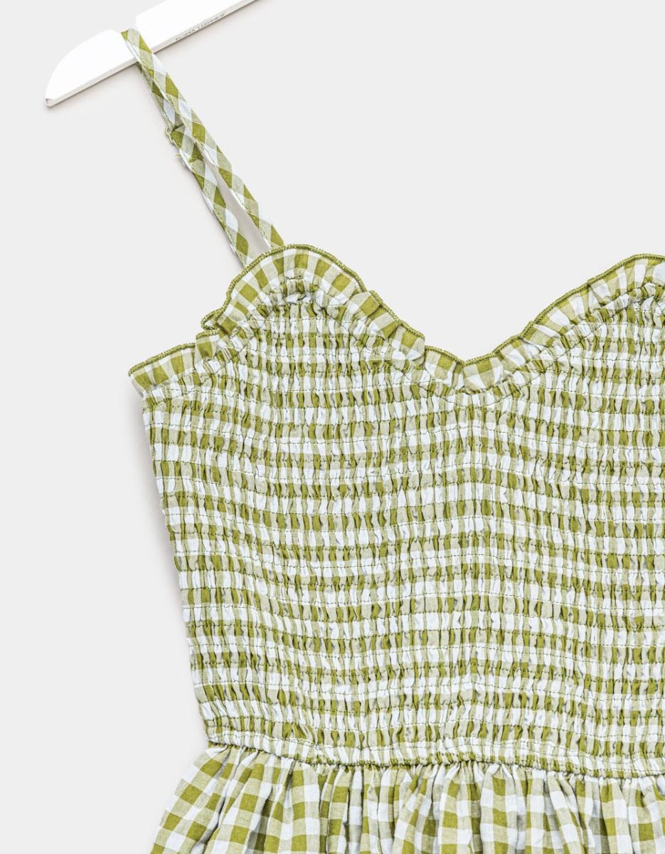 Volant Gingham Dress_2