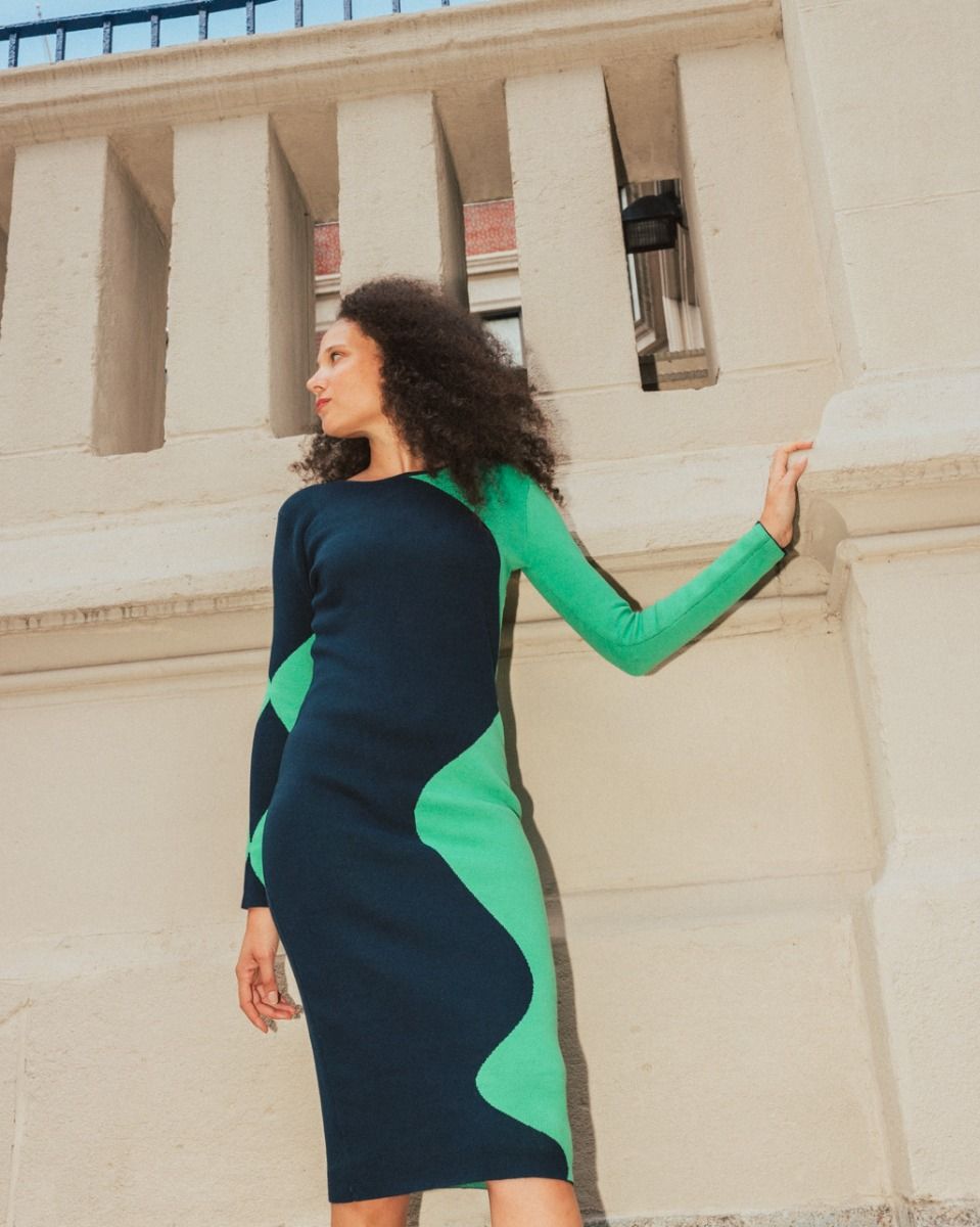 Wavy Colourblock Midi_2