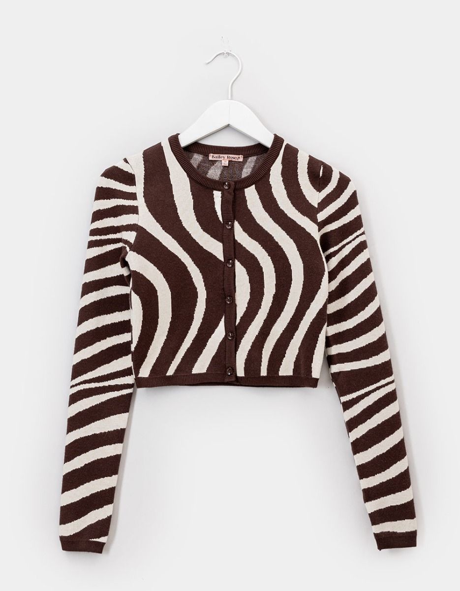 Wavy Knit Cardigan_0