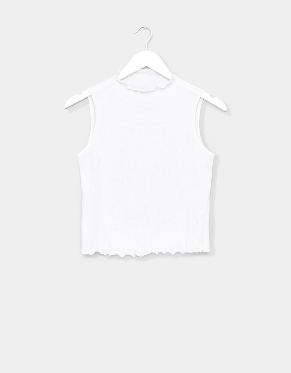 White Crinkle Tank_0