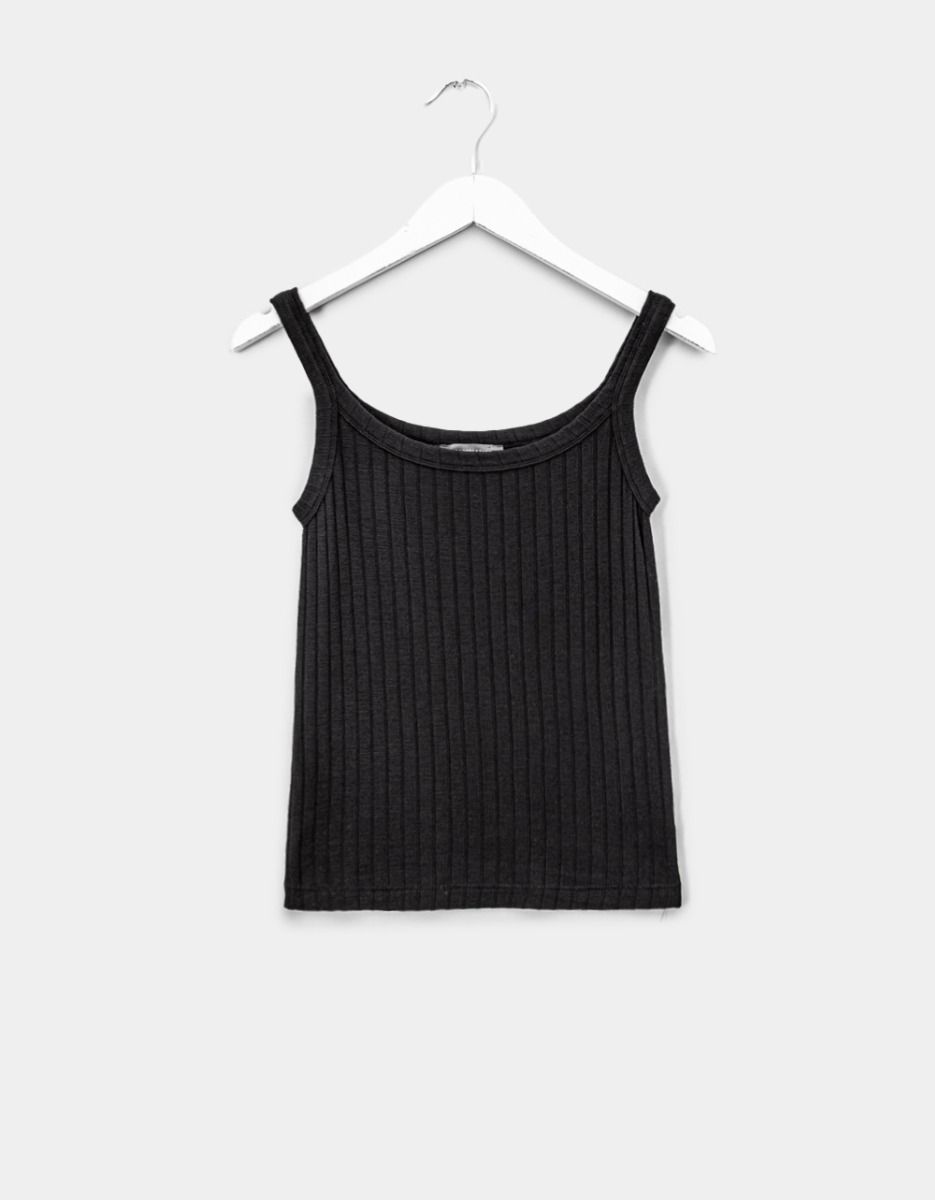 Wide Rib Tank in Black_0