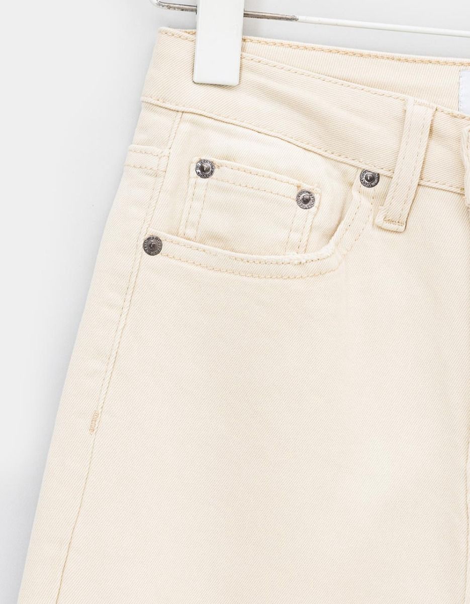Wide Straight Jeans in Cream_1