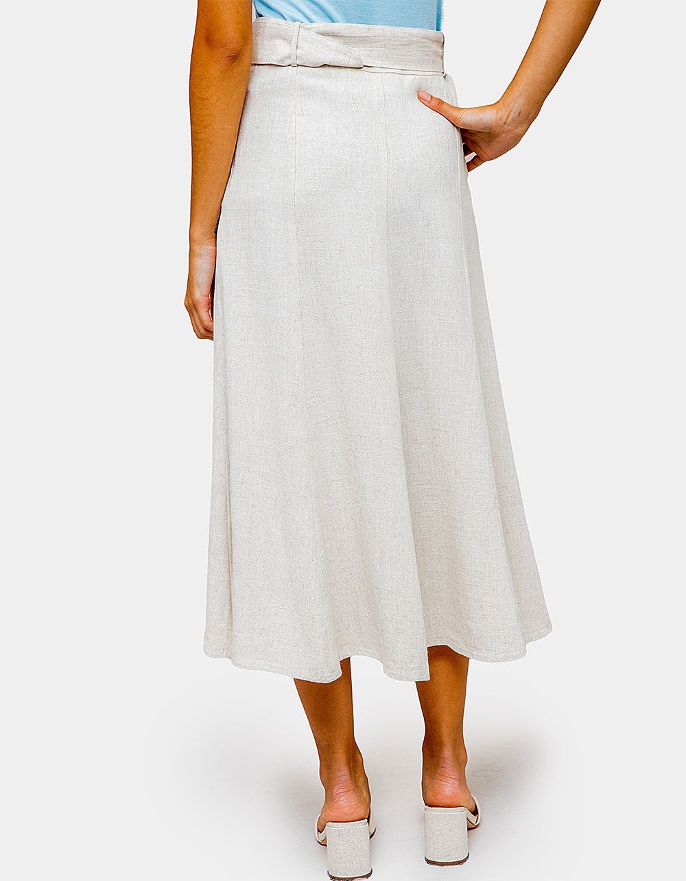 Wila Midi Skirt in Oatmeal_4