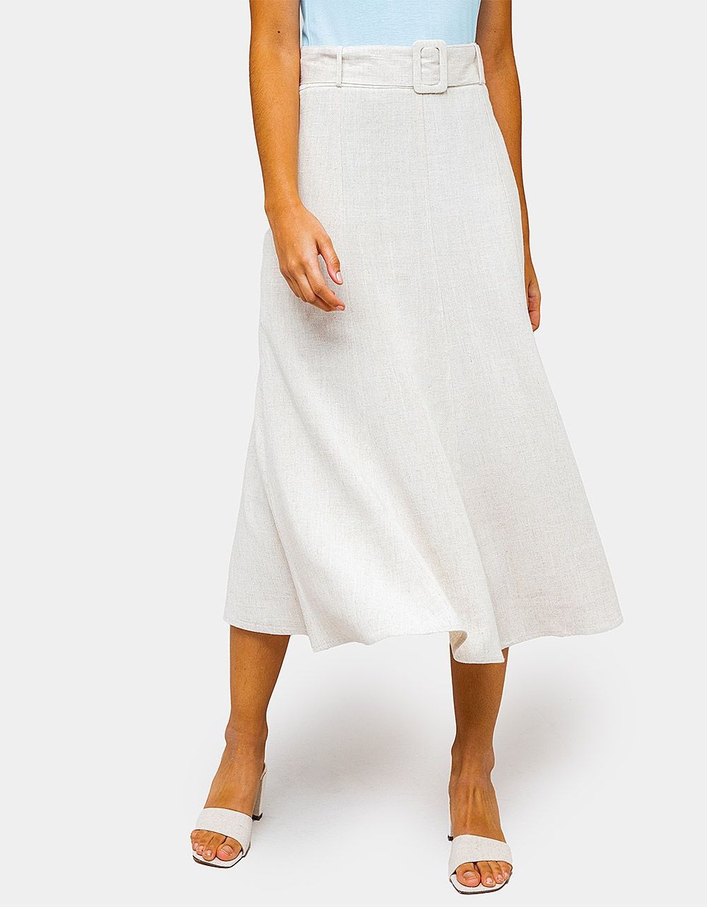 Wila Midi Skirt in Oatmeal_2