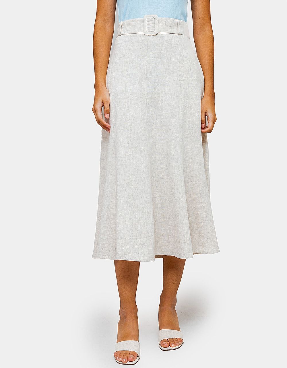 Wila Midi Skirt in Oatmeal_0