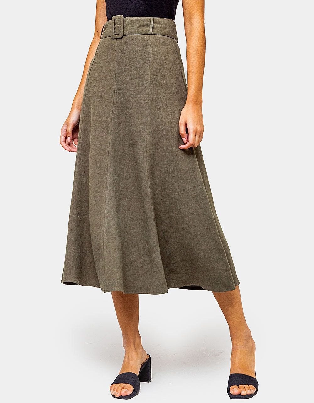 Wila Midi Skirt in Olive_2