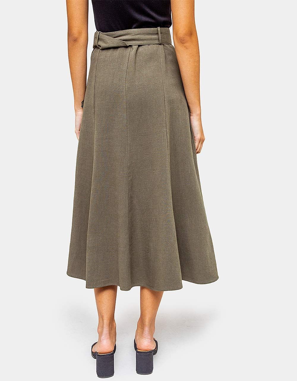 Wila Midi Skirt in Olive_4