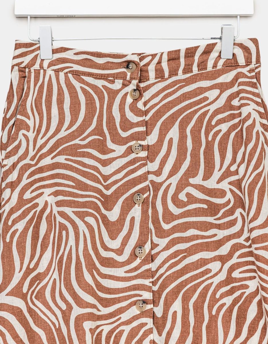 Zebra Button Skirt_2