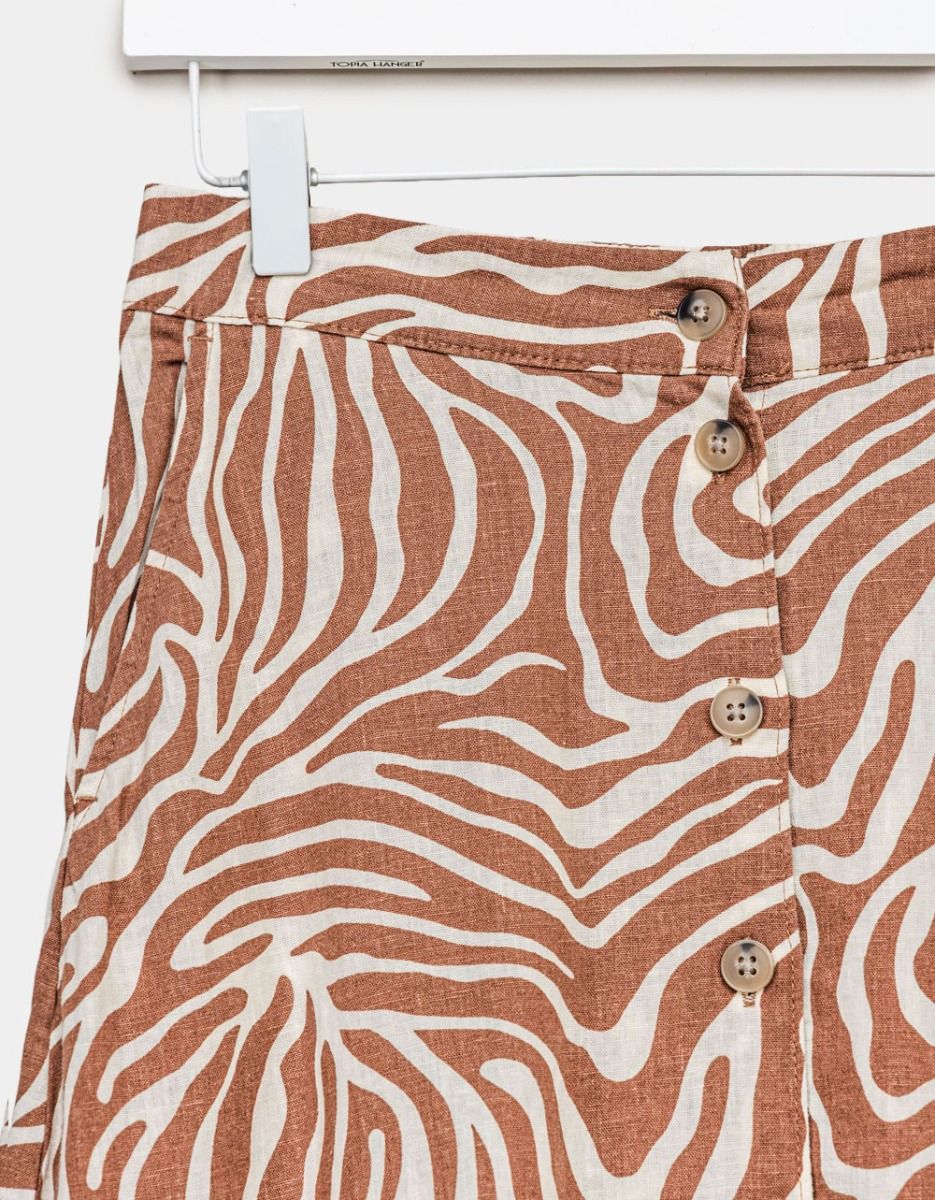 Zebra Button Skirt_1