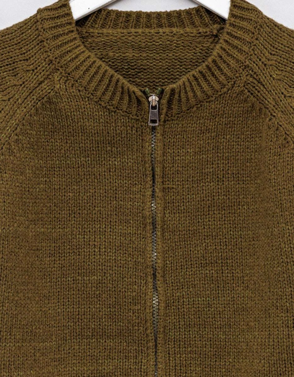 Zip Veste Knit in Olive_2