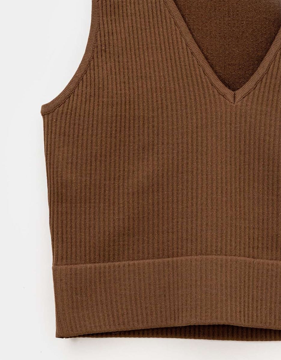 Zuri Knit Top in Brown_4
